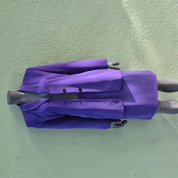 Dressbarn (Travis Ayers) Ladies Vintage Pure Silk Violet (2) PC Skirt Set